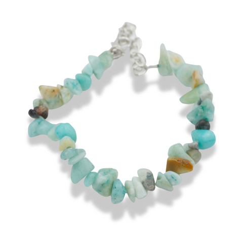 Bracelet “Chips” en Aventurine Verte, Ajustable