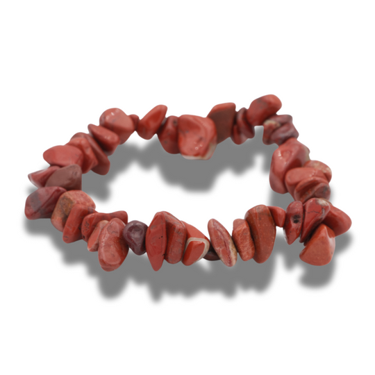 Bracelet “Chips” en Jaspe Rouge