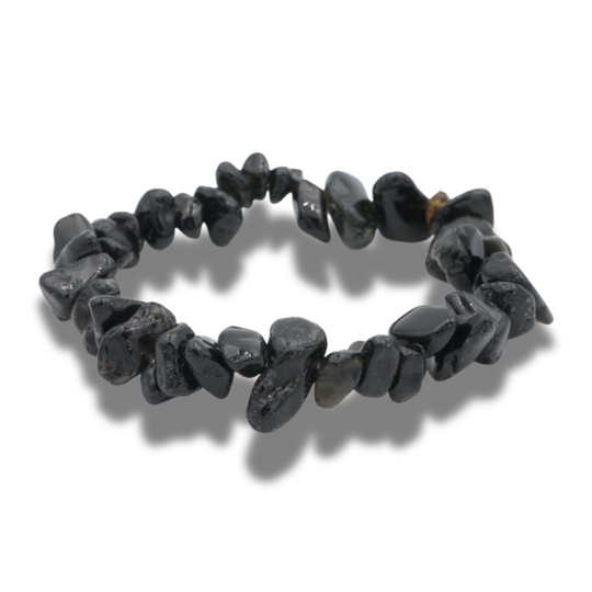 Armband „Chips“ aus schwarzem Obsidian