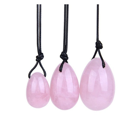 Œufs de Yoni Quartz Rose Percés