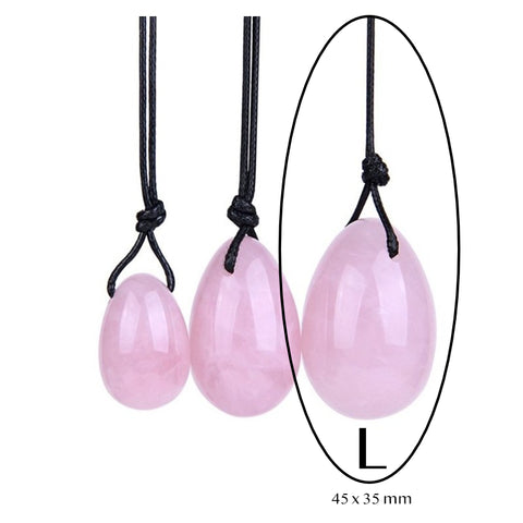 Œufs de Yoni Quartz Rose Percés