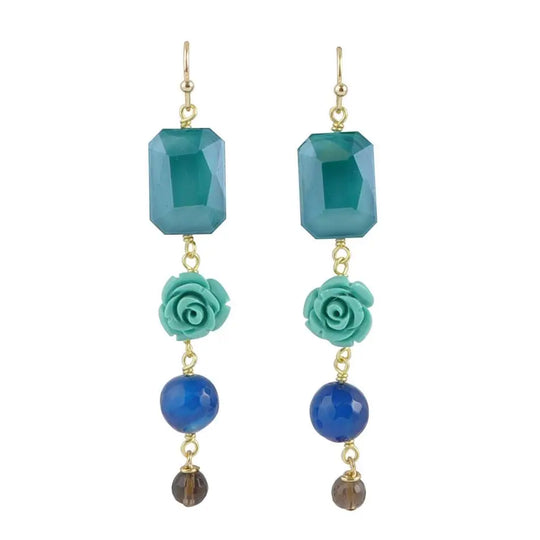 Boucle d'oreille Stop and Stop The Rose Turquoise