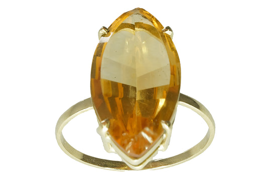 Ring aus Gelbgold und Citrin