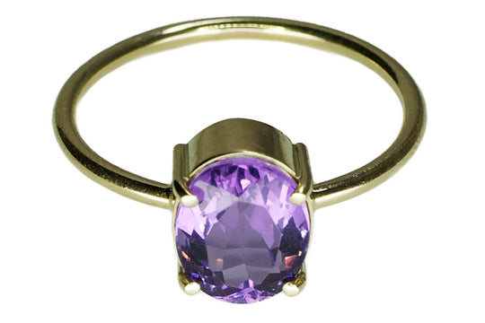 Ring aus Gelbgold und Amethyst