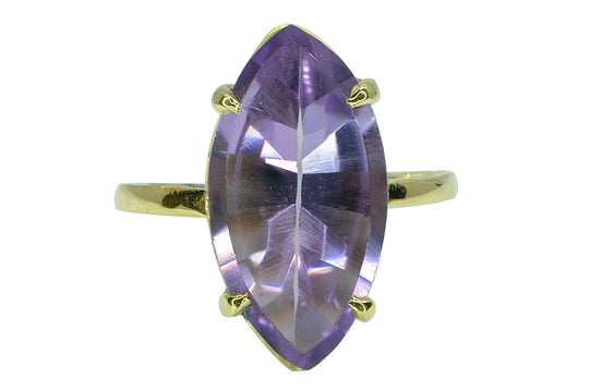 Ring aus Gelbgold und Amethyst