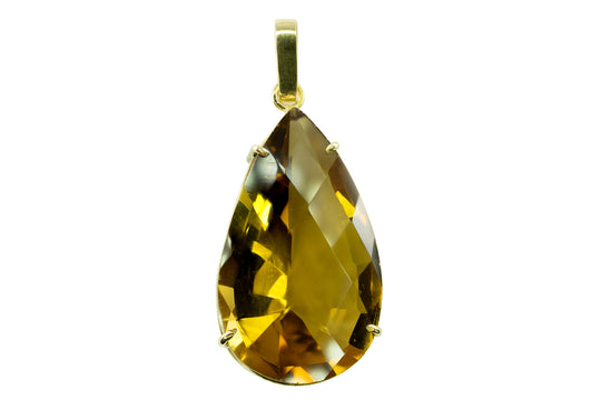 Pendentif en or jaune et citrine