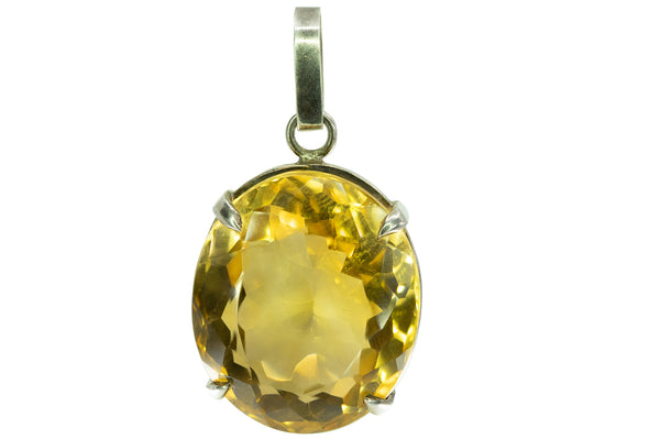 Pendentif en argent et quartz jaune - Gemio.ch