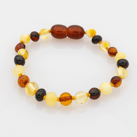 Barockperlen-Baby-Bernstein-Armband - Mehrfarbig