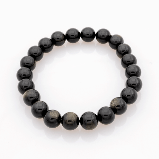 Armband aus schwarzem Obsidian