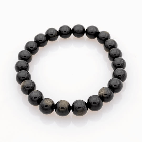Armband aus schwarzem Obsidian