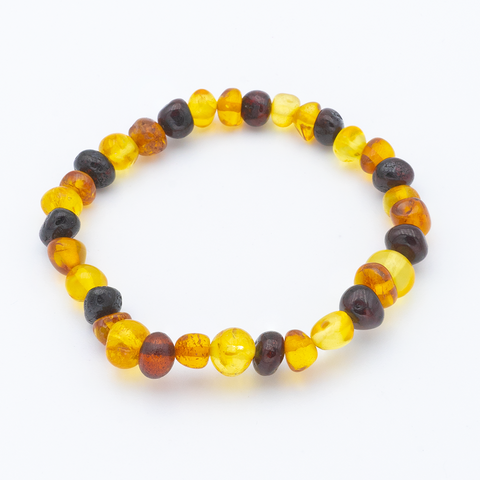 Bracelet Ambre Perles Baroques - Multicolore