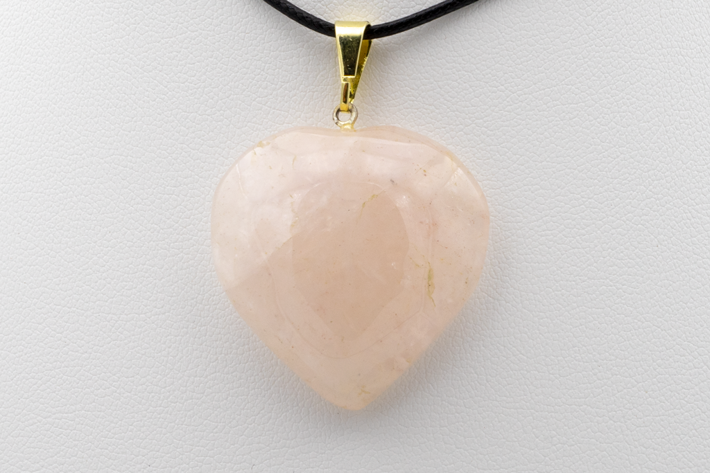 Rosenquarz-Herz-Anhänger 2,8 cm