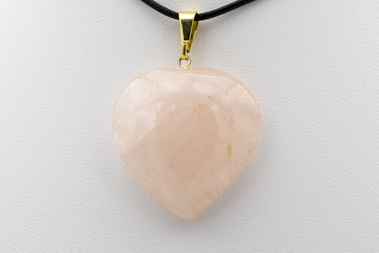 Pendentif Coeur en Quartz Rose 2.8 cm