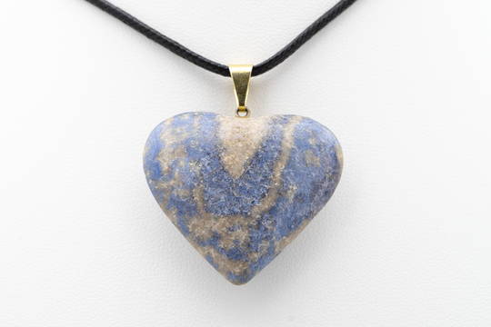 Pendentif Coeur en Sodalite Bleue 3 cm