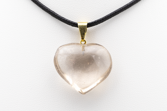 Pendentif Coeur en Quartz Transparent 2.3 cm