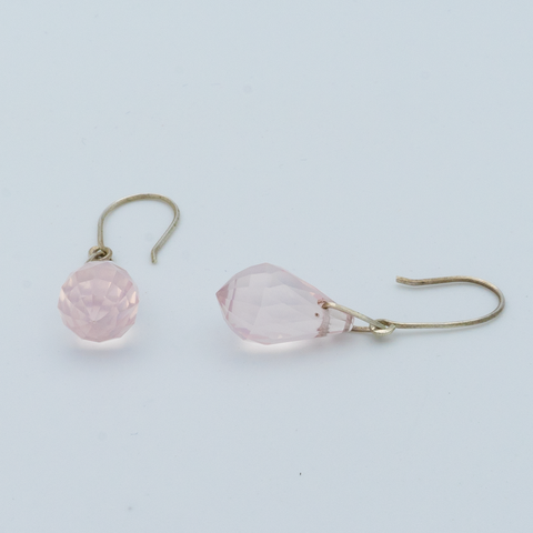 Pendentif et Boucles d'Oreilles en Quartz Rose