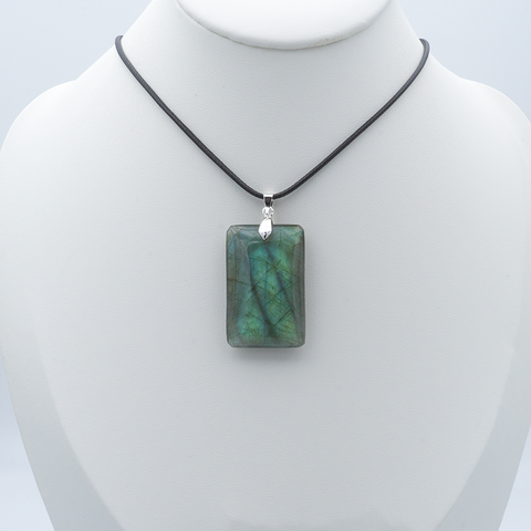 Pendentif Rectangulaire en Labradorite Extra