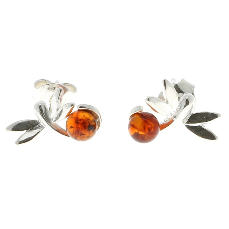 Boucles d'Oreilles Ambre & Argent 925 – Petites Libellules