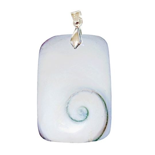 Pendentif Œil de Sainte Lucie Rectangle – Élégance Protectrice et Énergie Marine