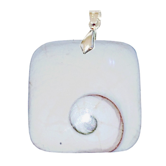 Pendentif Œil de Sainte Lucie Carré – Talisman de Chance et d’Équilibre