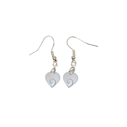 Boucles d'oreilles Œil de Sainte Lucie Cœur - Porte-bonheur Naturel