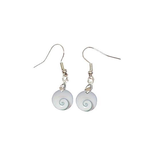 Boucles d’Oreilles Œil de Sainte Lucie Rondes – Porte-bonheur Naturel