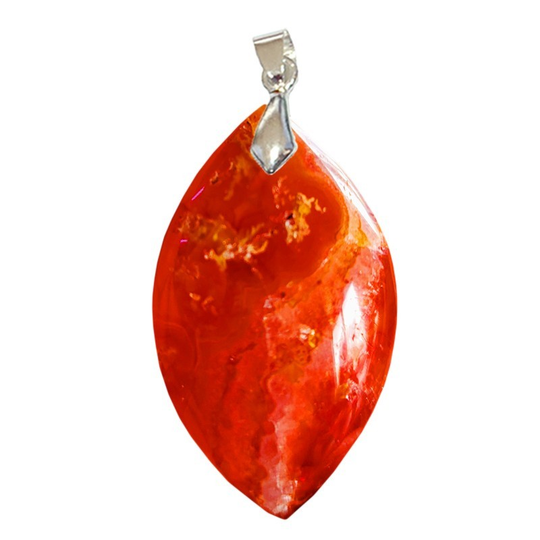 Pendentif Cornaline Marquise – Éclat, Harmonie et Vitalité