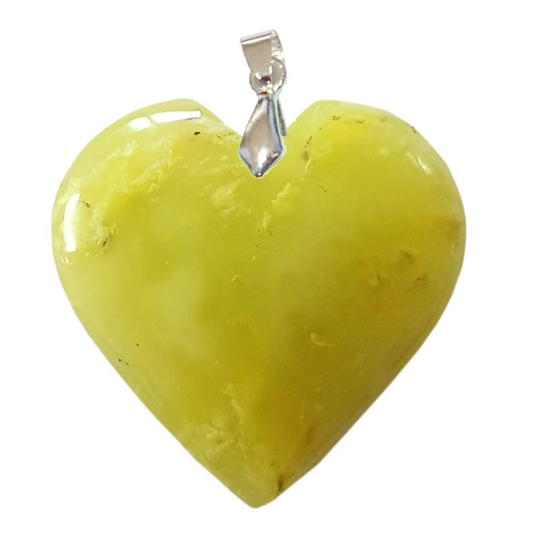 Pendentif Opale Verte Cœur – Douceur, régénération et équilibre émotionnel