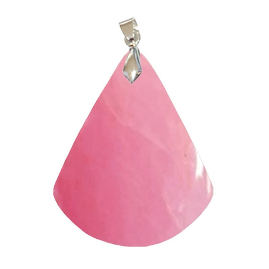 Pendentif Quartz Rose Triangle – Amour, Douceur & Équilibre Émotionnel