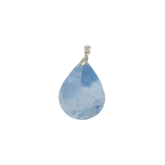 Pendentif Calcite Bleue Goutte – Douceur, Apaisement & Expression Fluide