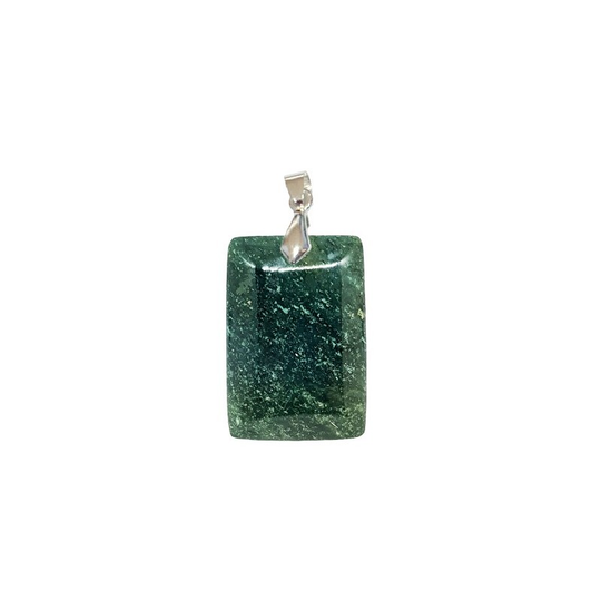 Pendentif Jaspe Vert Rectangle – Vitalité, Guérison & Équilibre Émotionnel