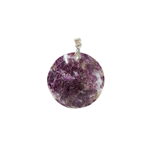 Pendentif Tourmaline Rose Rond – Amour, Protection & Renouveau Émotionnel