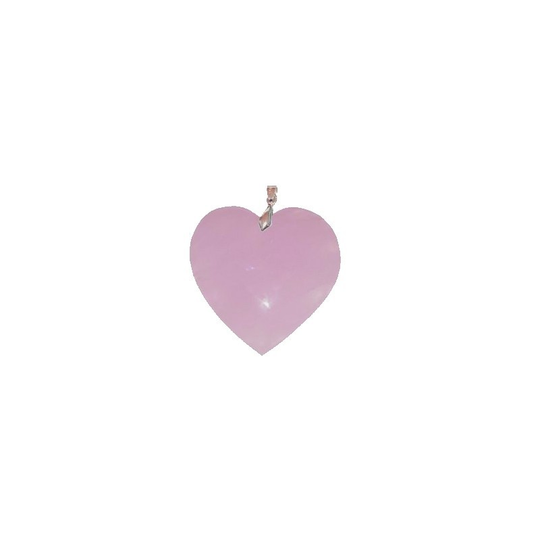 Pendentif Quartz Rose Cœur 2,5 cm – Amour, Apaisement & Douceur Émotionnelle