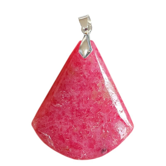 Pendentif Rhodonite EXTRA Triangle – Sérénité & Renouveau
