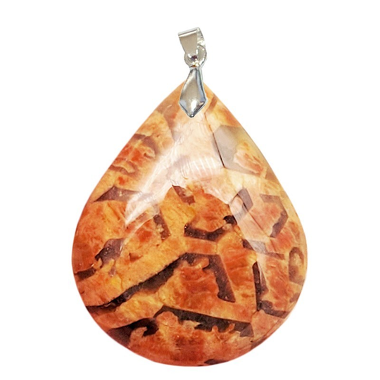 Pendentif Pierre de Lune Pêche Goutte – Harmonie et Douceur