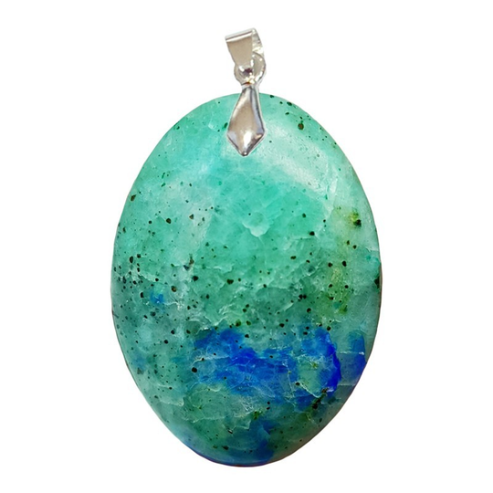 Pendentif Azurite Ovale – Épanouissement et Relaxation