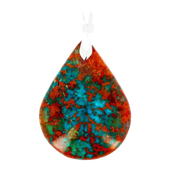 Pendentif Opale Multicolore Goutte – Apaisement et Protection