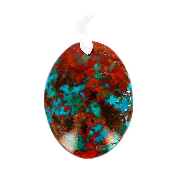 Pendentif Opale Multicolore Ovale – Apaisement et Protection