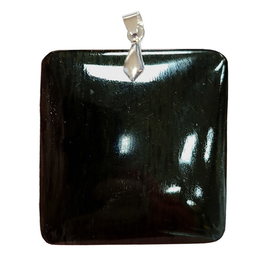 Pendentif Opale Noire de Madagascar Carré – Force et Ancrage