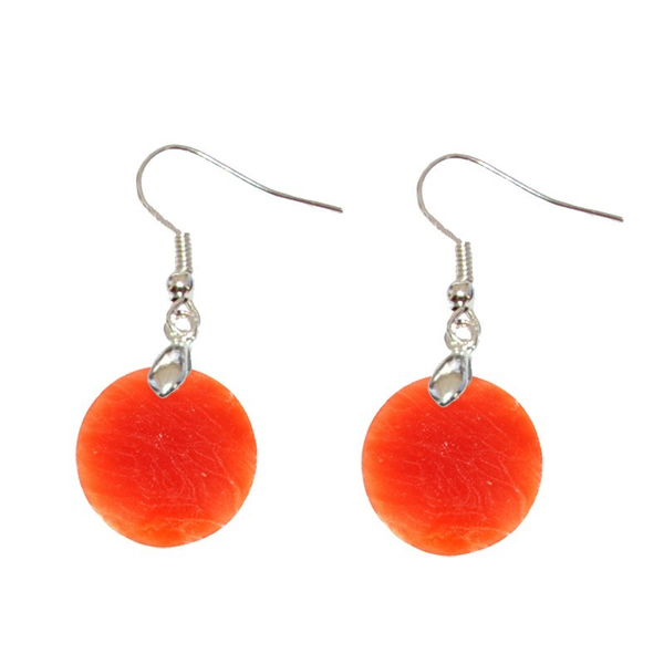 Boucles d'Oreilles Calcite Orange EXTRA Rond