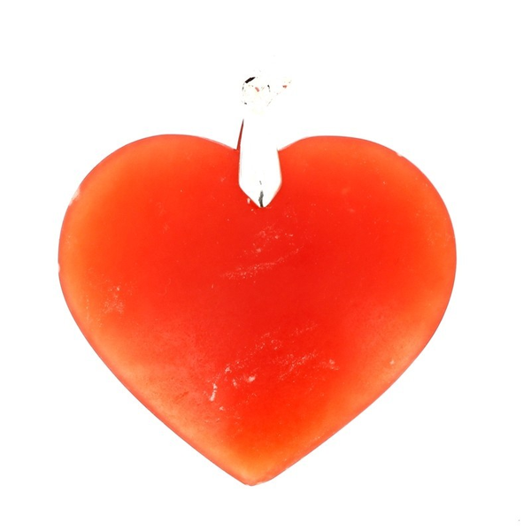 Pendentif Calcite Orange EXTRA Foncée Coeur