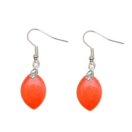 Boucles d’Oreilles Calcite Extra Orange Marquise – Énergie et Détermination