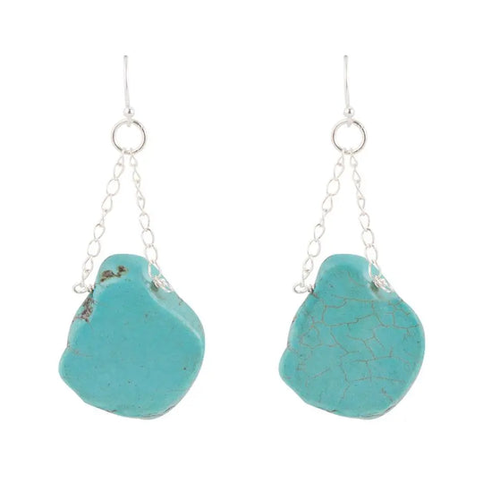 Boucle d'oreille réaction en chaîne - Turquoise Magnésite