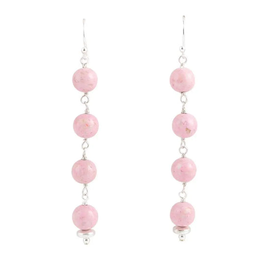 Line Me Up Boucles d'Oreilles - Rose et Argent