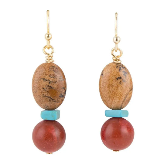 Boucles d'oreilles multi-pierres Longview