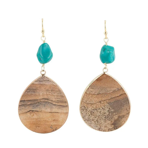 Pendants d'oreilles Picture Jasper