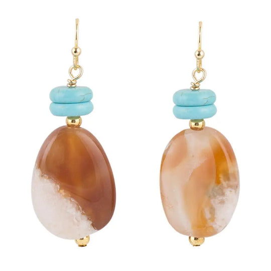 Boucles d'oreilles suspendues Jasper