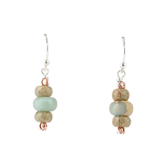 Empreinte Jasper Boucles d'oreilles pendantes rondes