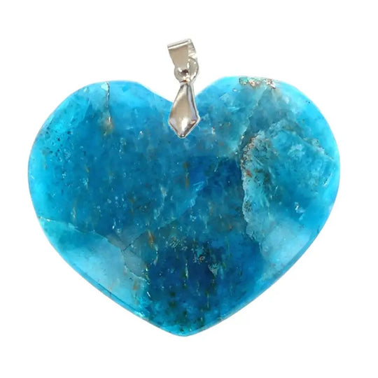 Pendentif Cœur en Apatite Extra – Expression, Harmonie & Intuition
