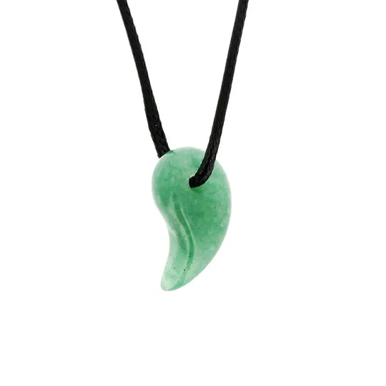 Pendentif en Aventurine Verte Poivré – Sérénité & Cœur Apaisé